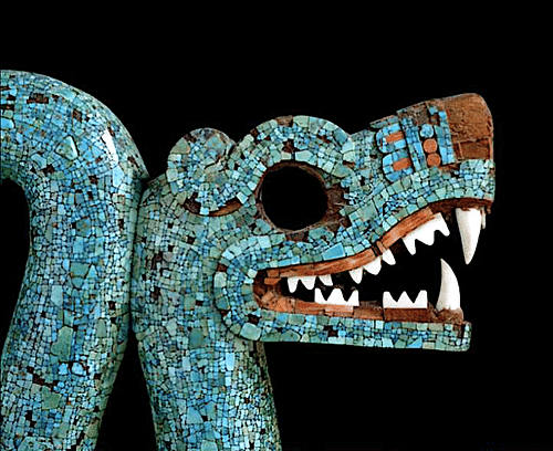 Serpent aztèque à deux têtes (détail)