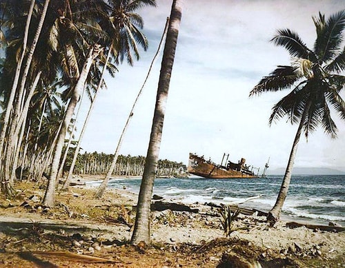 Kinugawa Maru, Guadalcanal (by US Navy, Public Domain)