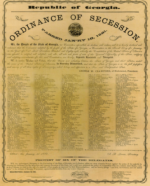 Georgia's Ordinance of Secession
