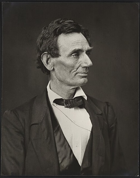 Abraham Lincoln, June 1860 (by Alexander Hesler, Public Domain)