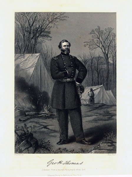 Woodcut of George H. Thomas by Thomas Nast