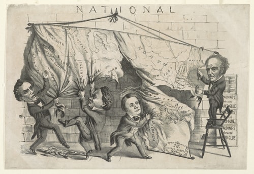 Dividing the National Map (by Unknown Artist, Public Domain)