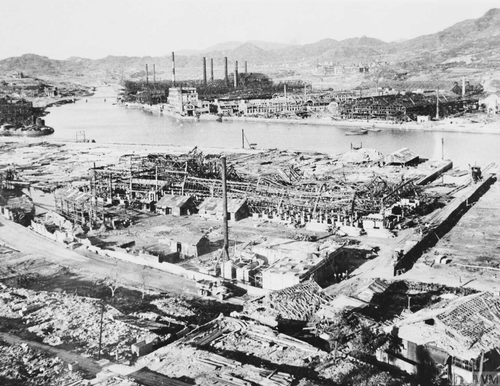 Devastation of Nagasaki, 1945.