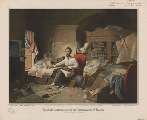 Abraham Lincoln Writing the Emancipation Proclamation