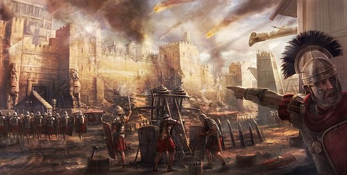 Roman Artillery Attack (by CA, Copyright)