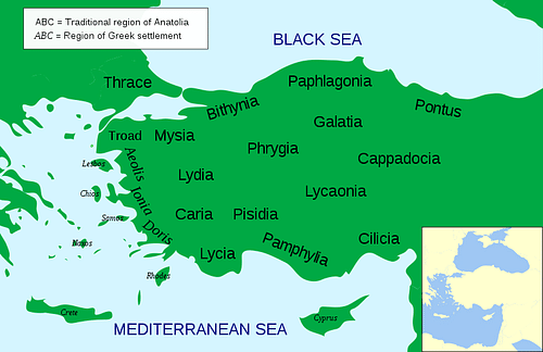 The Regions of Ancient Anatolia (by Emok, CC BY-SA)