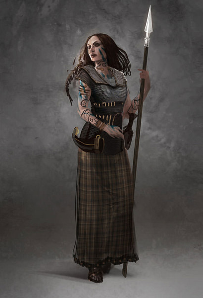 Briton Woman Warrior (by The Creative Assembly, Copyright)