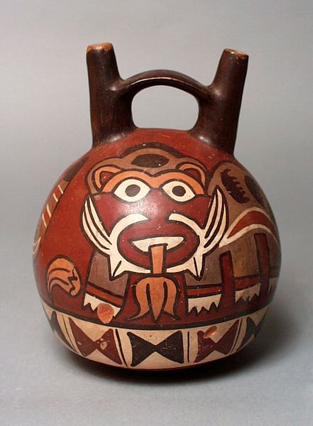 Nazca Double-spouted Pot (by Wikipedia _User: Fae, Public Domain)