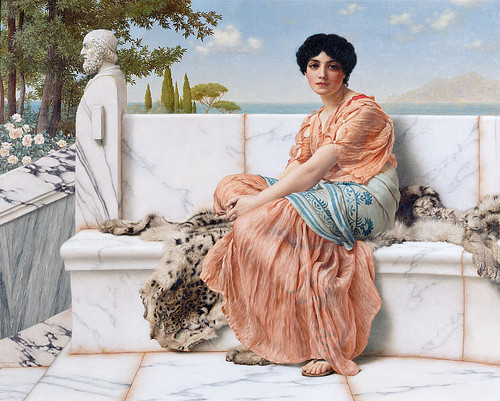 Sappho (by John William Godward, Public Domain)