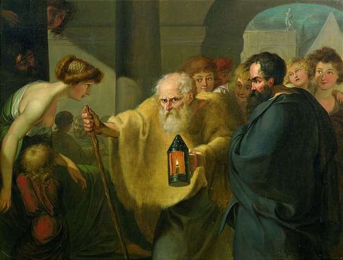 Diyojen 6 Mitolojiler.com Diogenes in Search of an Honest Man