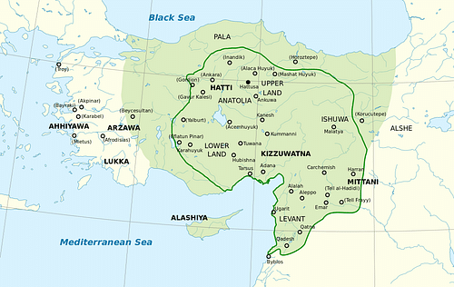 Map of the Hittite Empire