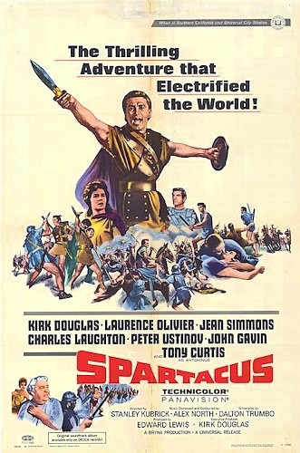 Spartacus 1960 Film Poster (by William Reynold Brown, Public Domain)