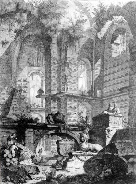 Giovanni Battista Piranesi: Etching of a Columbarium