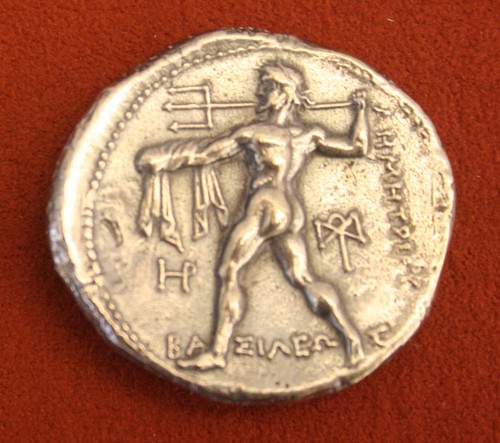 Poseidon, Silver Tetradrachm of Macedon (by Mark Cartwright, CC BY-NC-SA)