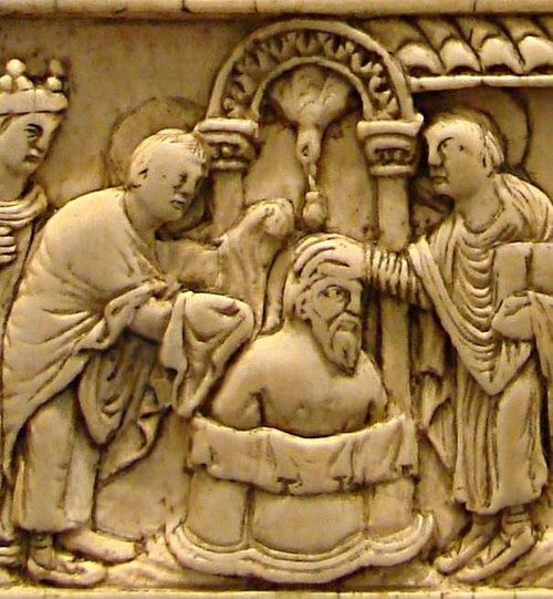 Baptism of Clovis I (by Pethrus, Public Domain)