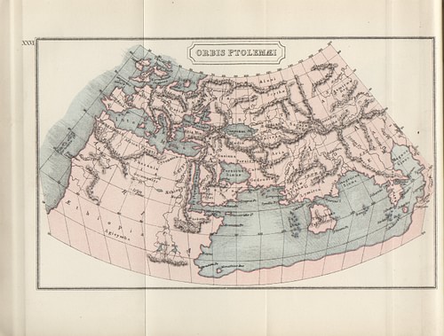 Map of the Ptolemaic World (by J M Dent (1912), Public Domain)