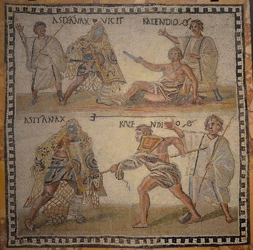 Retiarius Gladiator Mosaic