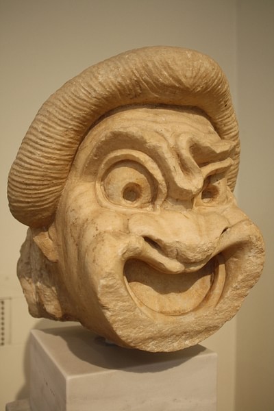 Greek Marble Comedy Mask