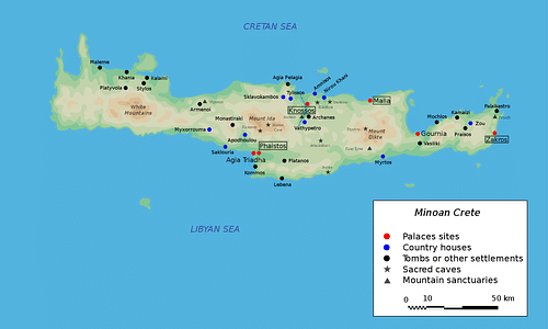 Map of Minoan Crete