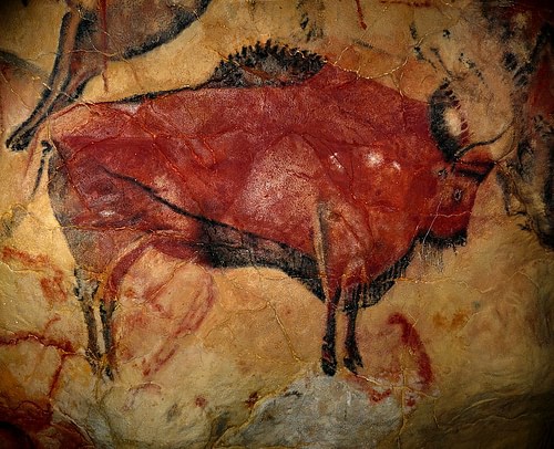 Cave Painting in the Altamira Cave (by Rameessos, Public Domain)