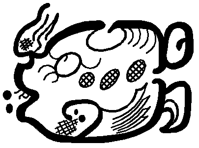 Maya kakau glyph