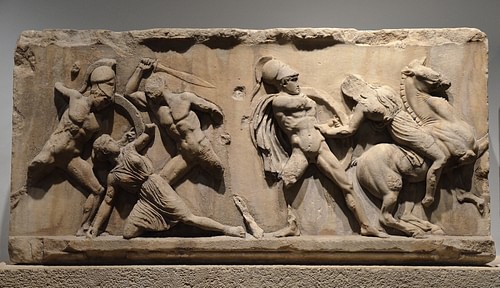 Amazonomachy Relief from the Mausoleum at Halicarnassus