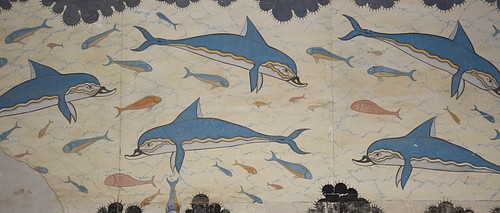 Dolphin Fresco, Knossos, Crete (by Mark Cartwright, CC BY-NC-SA)