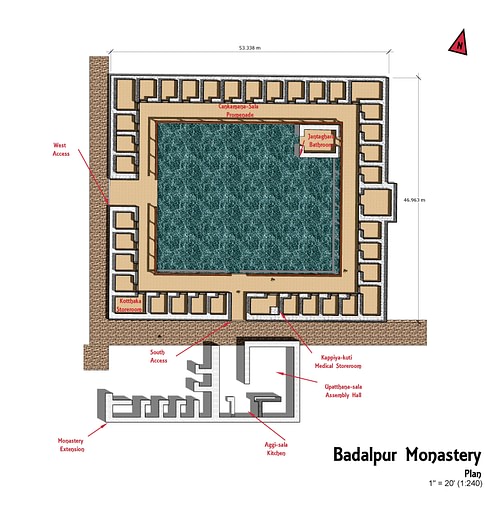 Gandhara Medeniyeti 16 Mitolojiler.com Buddhist Monastery Plan (Gandharan)
