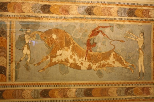 Kayıp Şehir Atlantis 8 Mitolojiler.com Minoan Bull Leaping