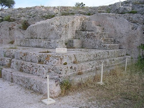 Speaker's Platform, Athens Assembly, Pnyx, Athens (by Mark Cartwright, CC BY-NC-SA)
