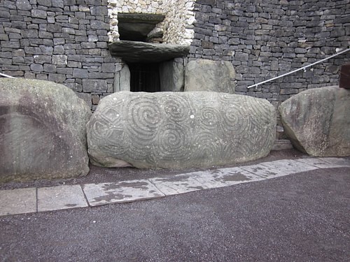 Newgrange Entrance (by Joshua J. Mark, CC BY-NC-SA)