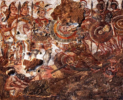 Battle of Hydaspes mosaic (by Jorge AntÃ³nio, Public Domain)