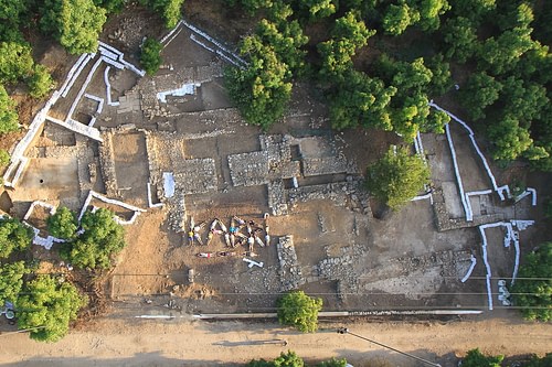 Overhead shot of Tel Kabri