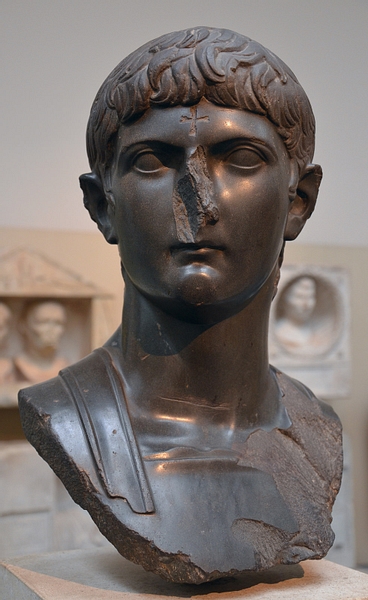 Bust of Germanicus mutilated by Christians