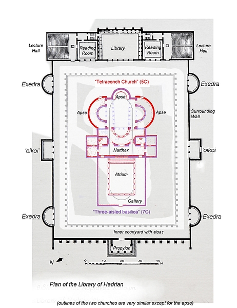 Plan of Hadrian's Library