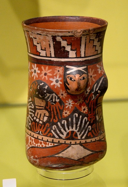 Nazca Vase wtih Cross-legged Male