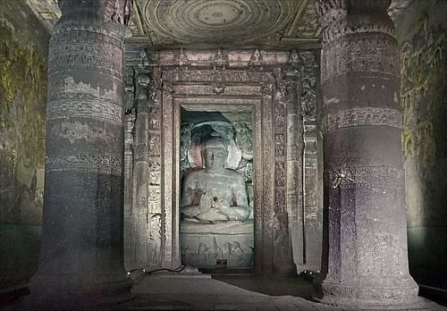 Buddha Sculpture in Ajanta