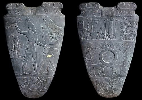 Narmer Palette [Two Sides] (by Unknown Artist, Public Domain)