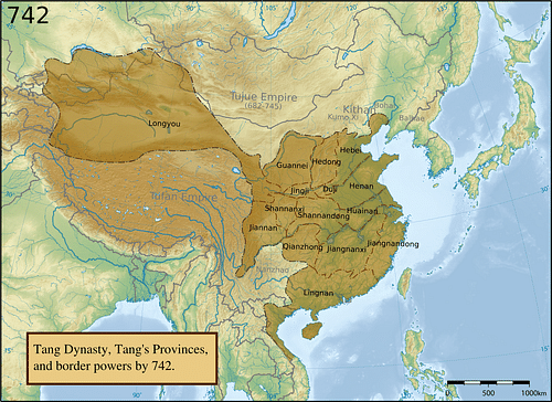 Tang Dynasty Provinces c. 742 CE
