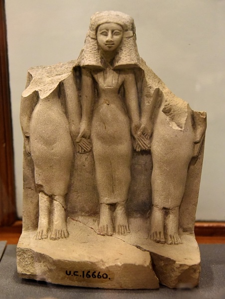 Statuette of a triad of women from Egypt