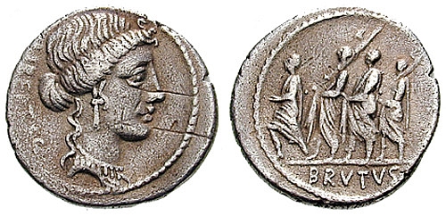 Roman Coin Depicting Lictors Carrying Fasces