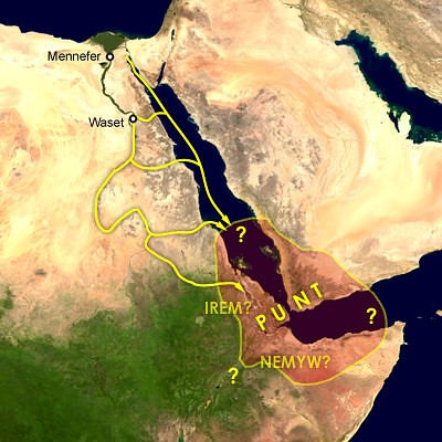 Supposed Location of the Land of Punt (by Cush, Public Domain)
