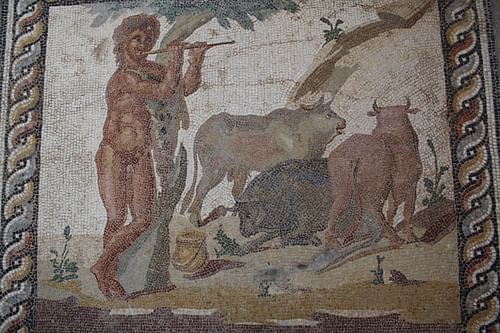 Pastoral Scene, Roman Mosaic (by Mark Cartwright, CC BY-NC-SA)