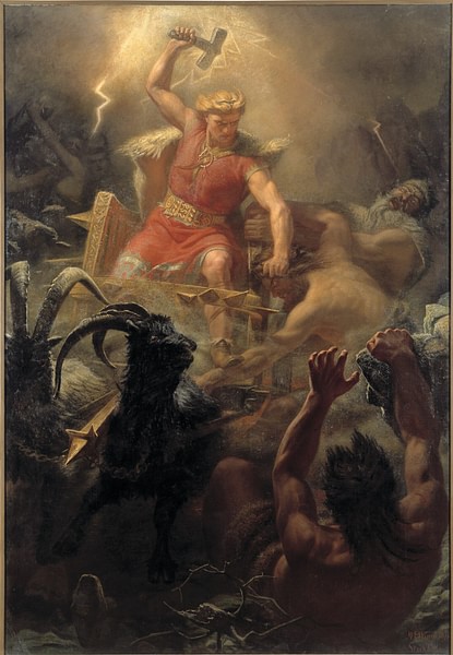 Bilinmesi Gereken On İskandinav Mitolojisi Gerçeği 7 Mitolojiler.com Thor Battling Giants