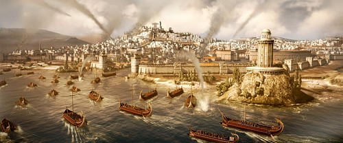 Roman Naval Attack on Carthage (by The Creative Assembly, Copyright)