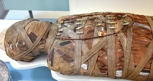 Male Egyptian Mummy with Amulets