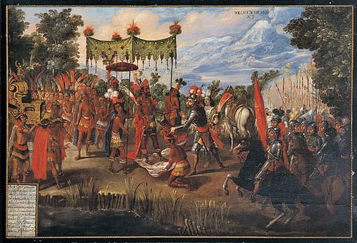 Montezuma rencontre Cortés