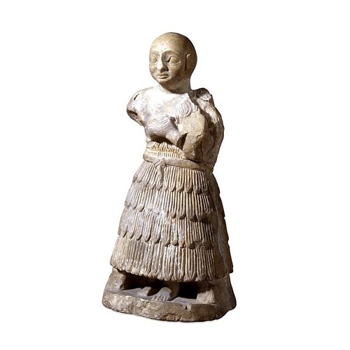 Gypsum statue of a man (by Trustees of the British Museum, Copyright)