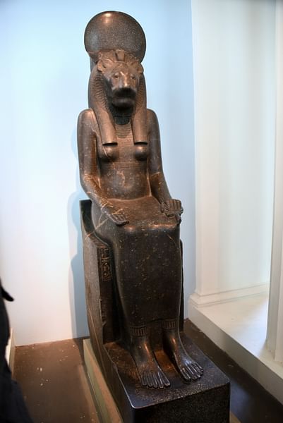 Statue of a Sitting figure of Goddess Sekhmet