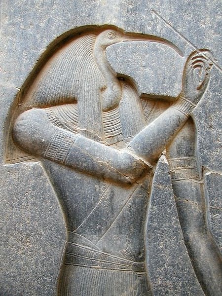 Thoth, Luxor Relief (por Jon bodsworth, Copyright, uso justo)